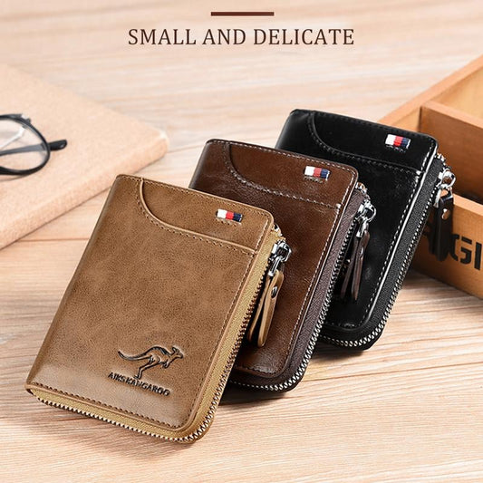 🎁Men's Leather Zip Wallet (RFID Protected)✨