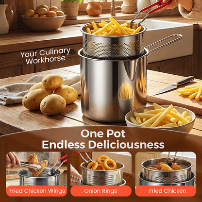 💥R304 Stainless Steel Multifuntional Fryer