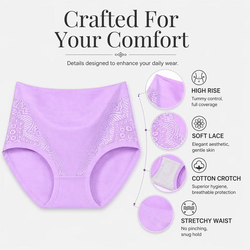 💕 Plus Size High-Waist Cotton Leak-Resistant Panties | All-Day Comfort
