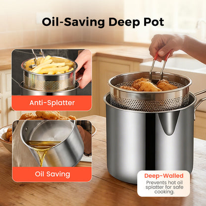 💥R304 Stainless Steel Multifuntional Fryer