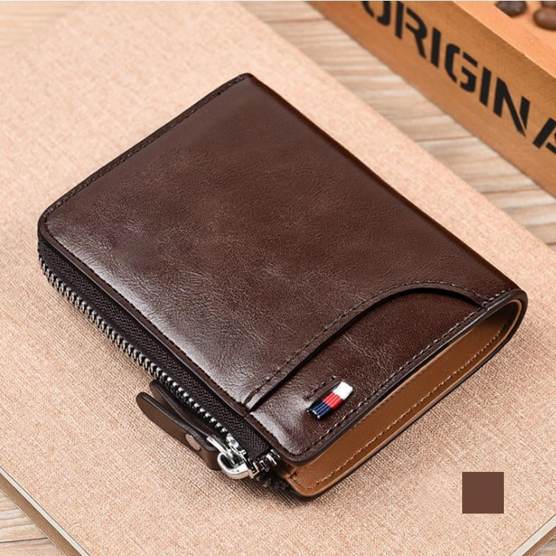 🎁Men's Leather Zip Wallet (RFID Protected)✨