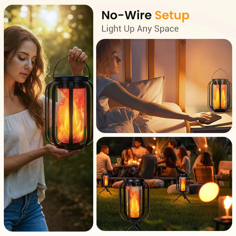 🌞Summer Sale 🔥Solar Lantern Outdoor Light with 4 Modes