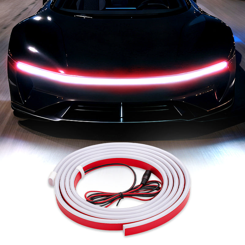 🔥【Dynamic Scan HoodBeam Kit】Light Up Your Hood With Hypnotic Smooth Scanning Effects! ✨🚗