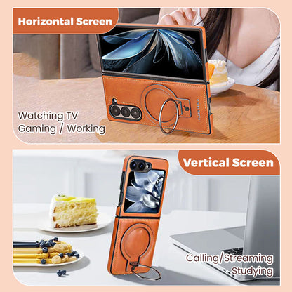 Luxury PU Leather Magnetic Case with Stand for Samsung Z Fold & Z Flip