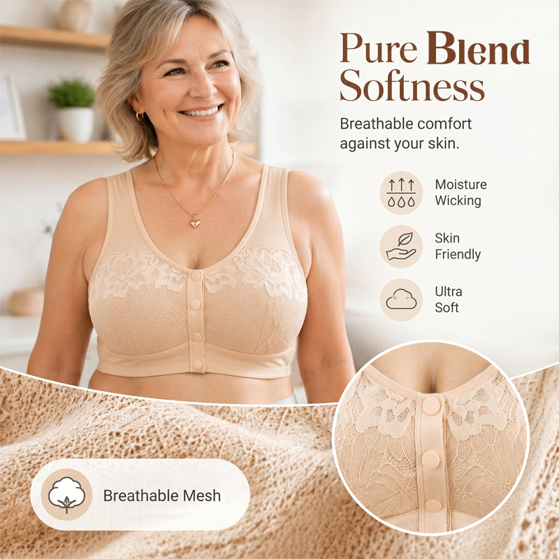 📢📢BIG SALE !!⏰Comfortable Wireless Shaping Front-Fasten Bra