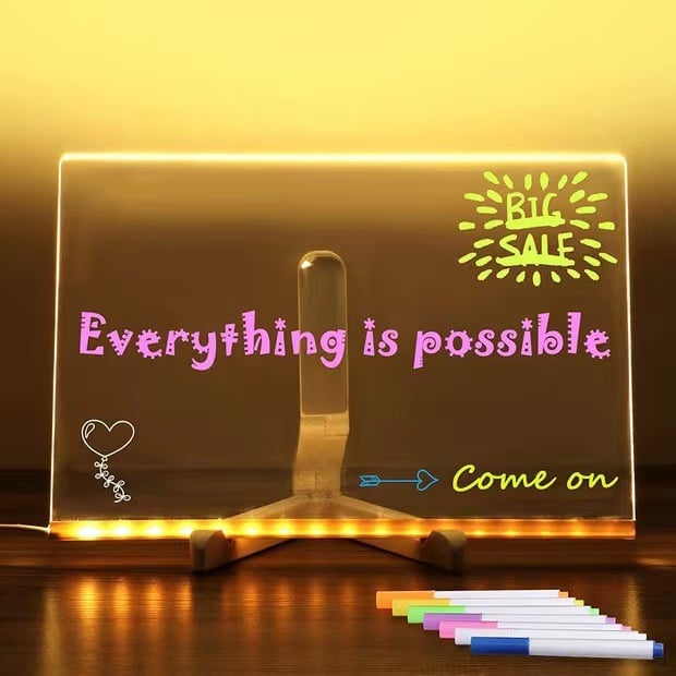 💞 Kids Luminous LED Acrylic Drawing Board