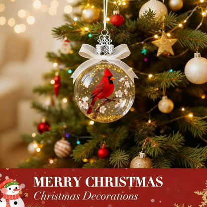 🐦✨Nature's Bird Glass-Look Sphere Ornament