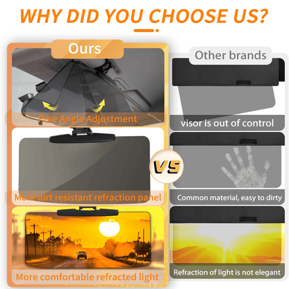 🔥Anti-Glare Driving Visor for Sun Glare & Snow Blindness
