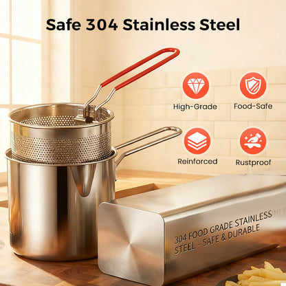 💥R304 Stainless Steel Multifuntional Fryer