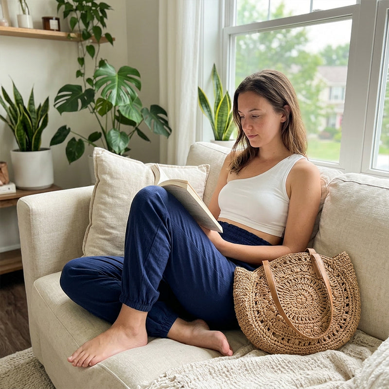 Women's Smocked High Waist Harem Pants 🌞Effortless Summer Style & Comfort✨