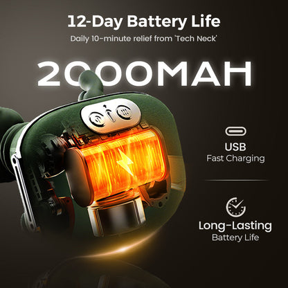 🔥 Portable Neck Massager – Shiatsu Kneading, 3D Deep Relief & Wireless Use 🔋