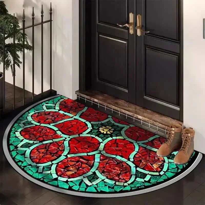 💖Boho Style Semicircular Door Mat - Non Slip Soft Floor Carpet