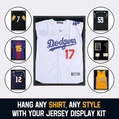 🧥Wooden Memorial Jersey Display Frame (Magnetic Door) – Keep Your Sweat & Love In Perfect Condition!