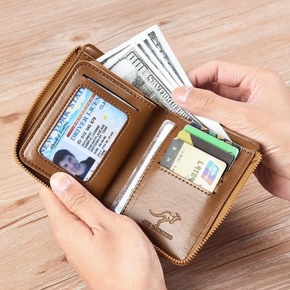 🎁Men's Leather Zip Wallet (RFID Protected)✨