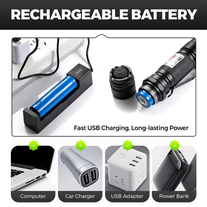 🔥Color Pattern Laser Flashlight