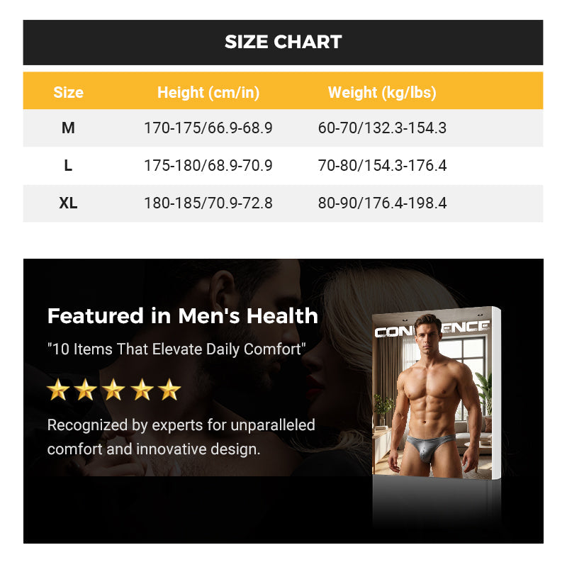 Men's Low-Rise Contoured Pouch Sexy Briefs