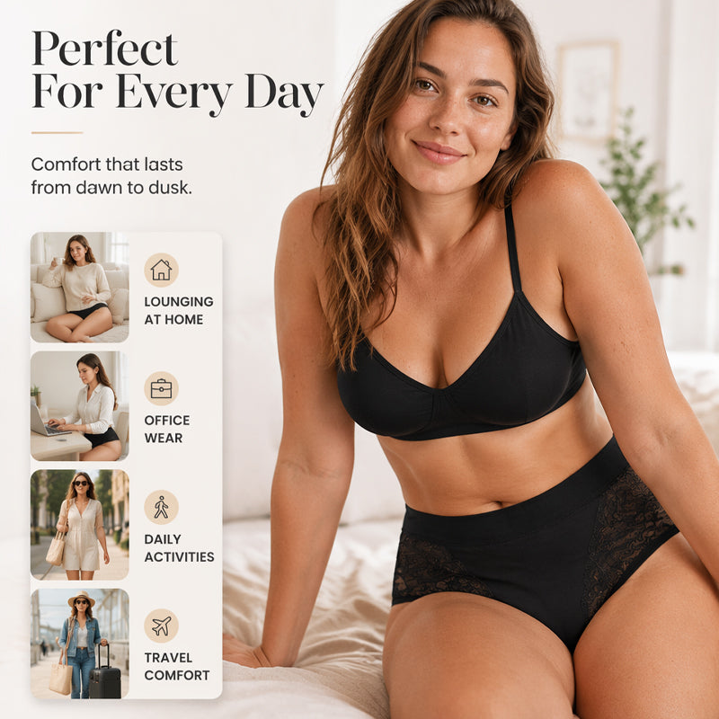 💕 Plus Size High-Waist Cotton Leak-Resistant Panties | All-Day Comfort