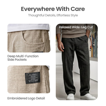 Breathable Straight-Leg Trousers for Men