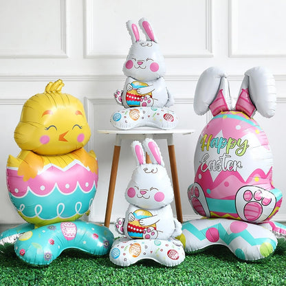 🎁Easter Early Bird Sale🐰Giant 3D Standing Bunny Balloon Self-Supporting Festive Cheer