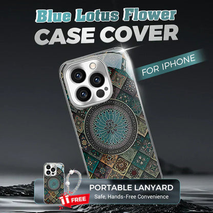 Colorful Lotus Flower Totem Case Kit for iPhone - Get a FREE Exquisite Diamond Bracelet!🔥