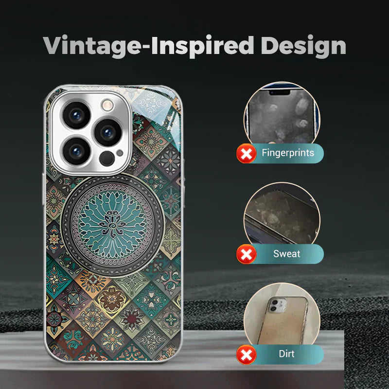 Colorful Lotus Flower Totem Case Kit for iPhone - Get a FREE Exquisite Diamond Bracelet!🔥