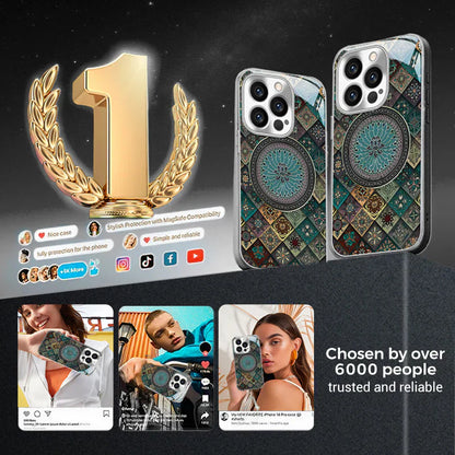 Colorful Lotus Flower Totem Case Kit for iPhone - Get a FREE Exquisite Diamond Bracelet!🔥