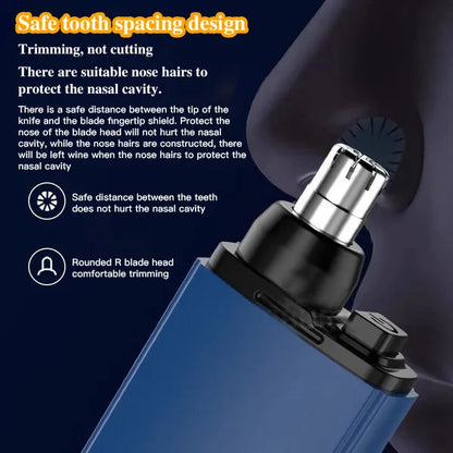 🪒 USB Rechargeable Nose Hair Trimmer | Portable Precision Grooming for Men