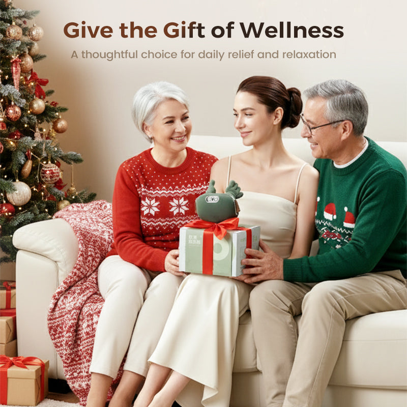 🔥 Portable Neck Massager – Shiatsu Kneading, 3D Deep Relief & Wireless Use 🔋