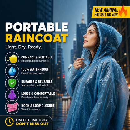 Mini Ball Shape Disposable Raincoat – Ultra‑compact ball packaging fits in any bag, purse or glove box. Waterproof & easy to use – always ready for sudden showers! 🌧️✨