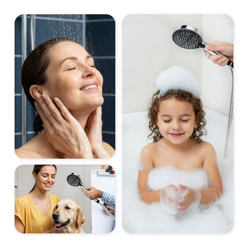 🚿High-Pressure Rainfall Shower Head - 360° Adjustable Angle, Easy-Clean Nozzles & Universal Fit for Refreshing Showers
