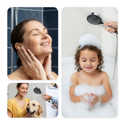 🚿High-Pressure Rainfall Shower Head - 360° Adjustable Angle, Easy-Clean Nozzles & Universal Fit for Refreshing Showers