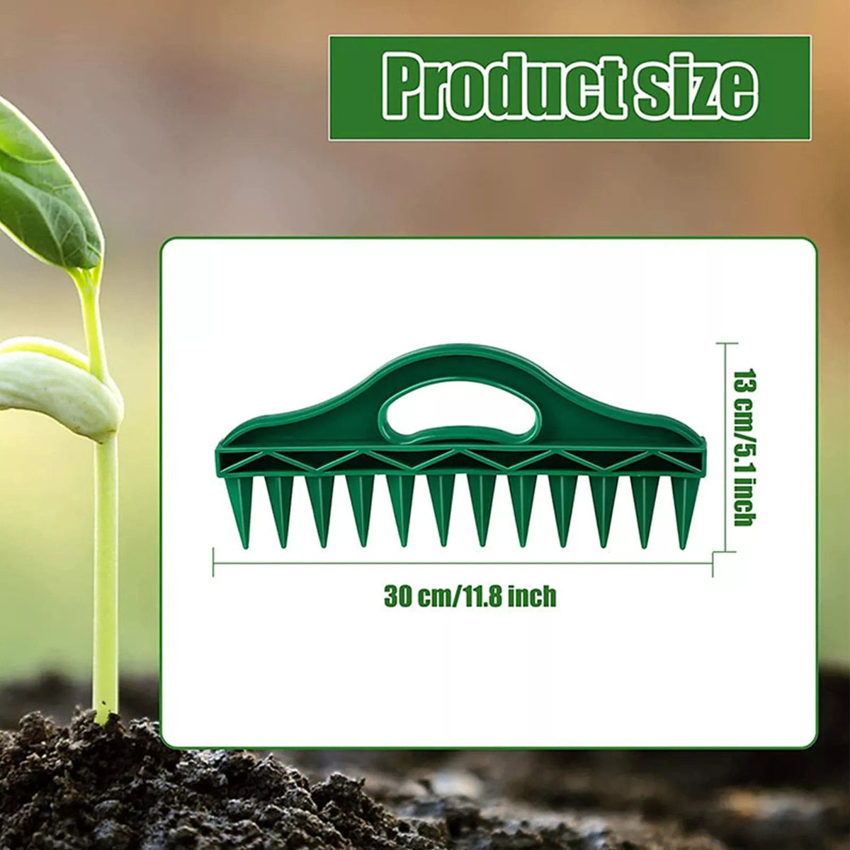 🌱 12-Hole Garden Seed Dibber – One-Press Planting, Precision Spacing – Lightweight, Weatherproof – 12x Faster Seeding! 🌻✨