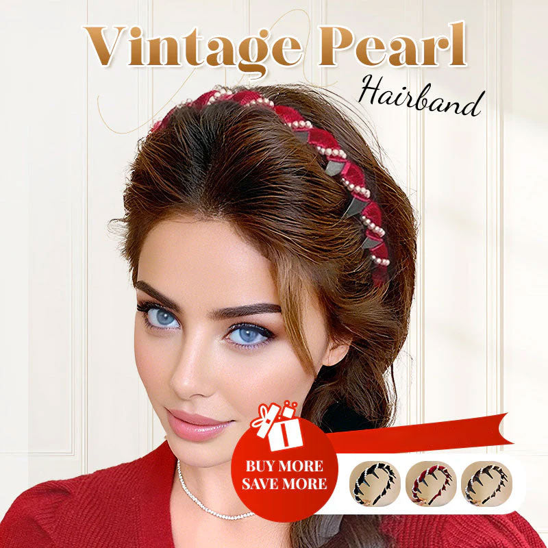 🔥Vintage High Cranium Artificial Pearl Hairband