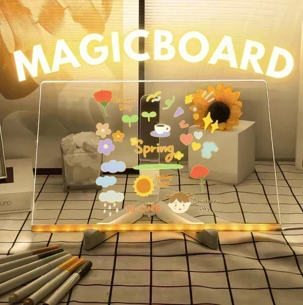 💞 Kids Luminous LED Acrylic Drawing Board