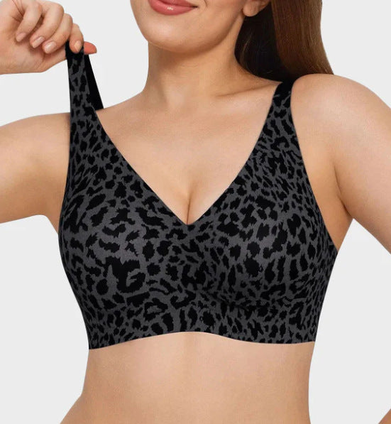 💖Womens Comfortable Wireless Bras Push Up Bralettes Seamless Tshirts Bras Deep V Everyday Bras
