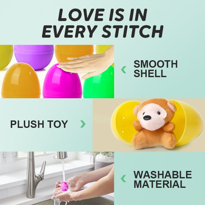 🎉Easter Hot Sale 50% OFF🥰Plush Animals Pre-Filled Easter Eggs