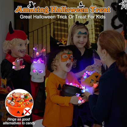 🎁LED Light Halloween Glowing Ring😍 - Set with 50pcs