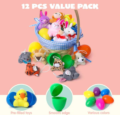 🎉Easter Hot Sale 50% OFF🥰Plush Animals Pre-Filled Easter Eggs