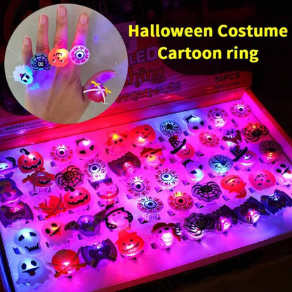 🎁LED Light Halloween Glowing Ring😍 - Set with 50pcs
