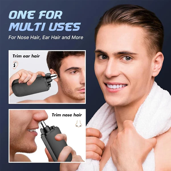 🪒 USB Rechargeable Nose Hair Trimmer | Portable Precision Grooming for Men