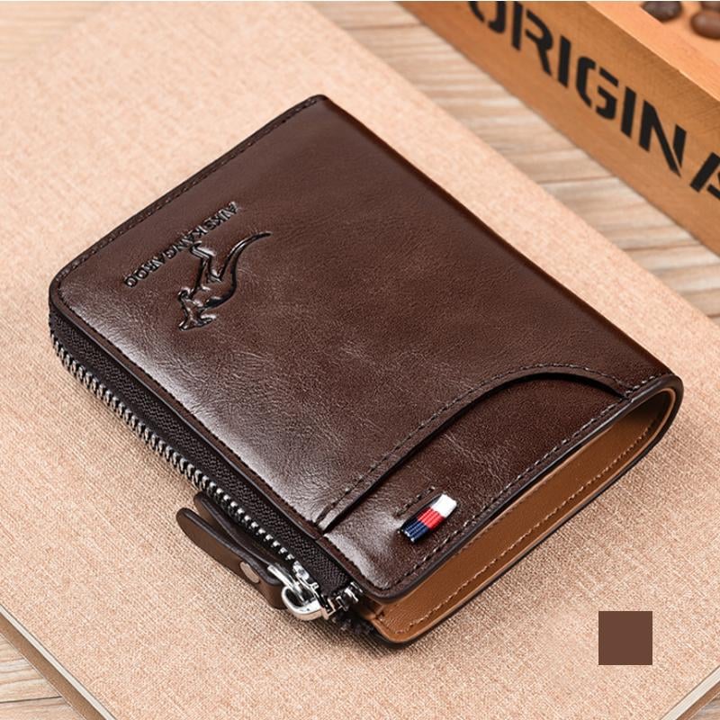 🎁Men's Leather Zip Wallet (RFID Protected)✨
