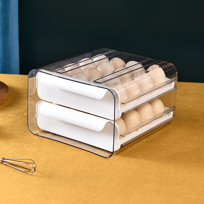🔥Best Sales🔥  Pull-out Food-grade Refrigerator Egg Rack-stacks Up To 32 Eggs