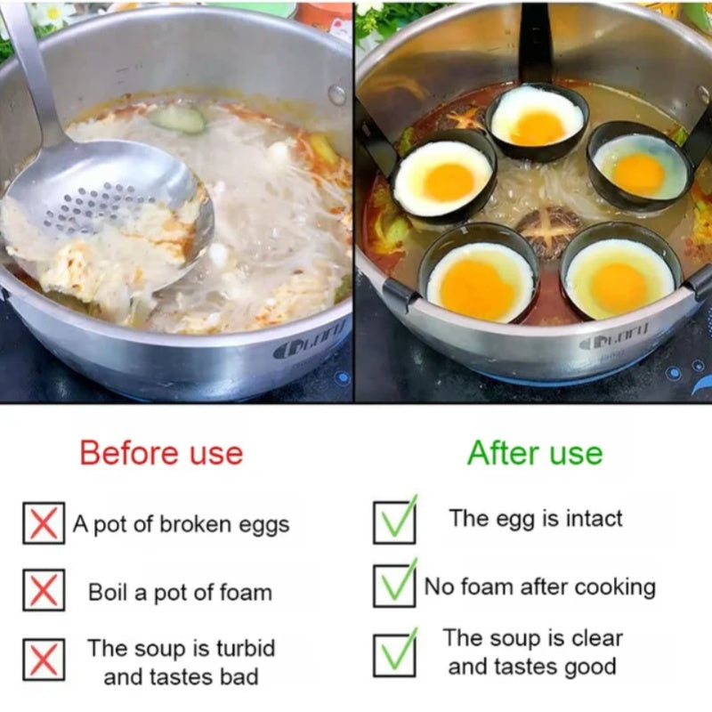 🥚 BUY 1 GET 1 FREE!  🍳 Hanging Ear Poached Egg Molds – Perfect Spa Eggs Every Time 🍳