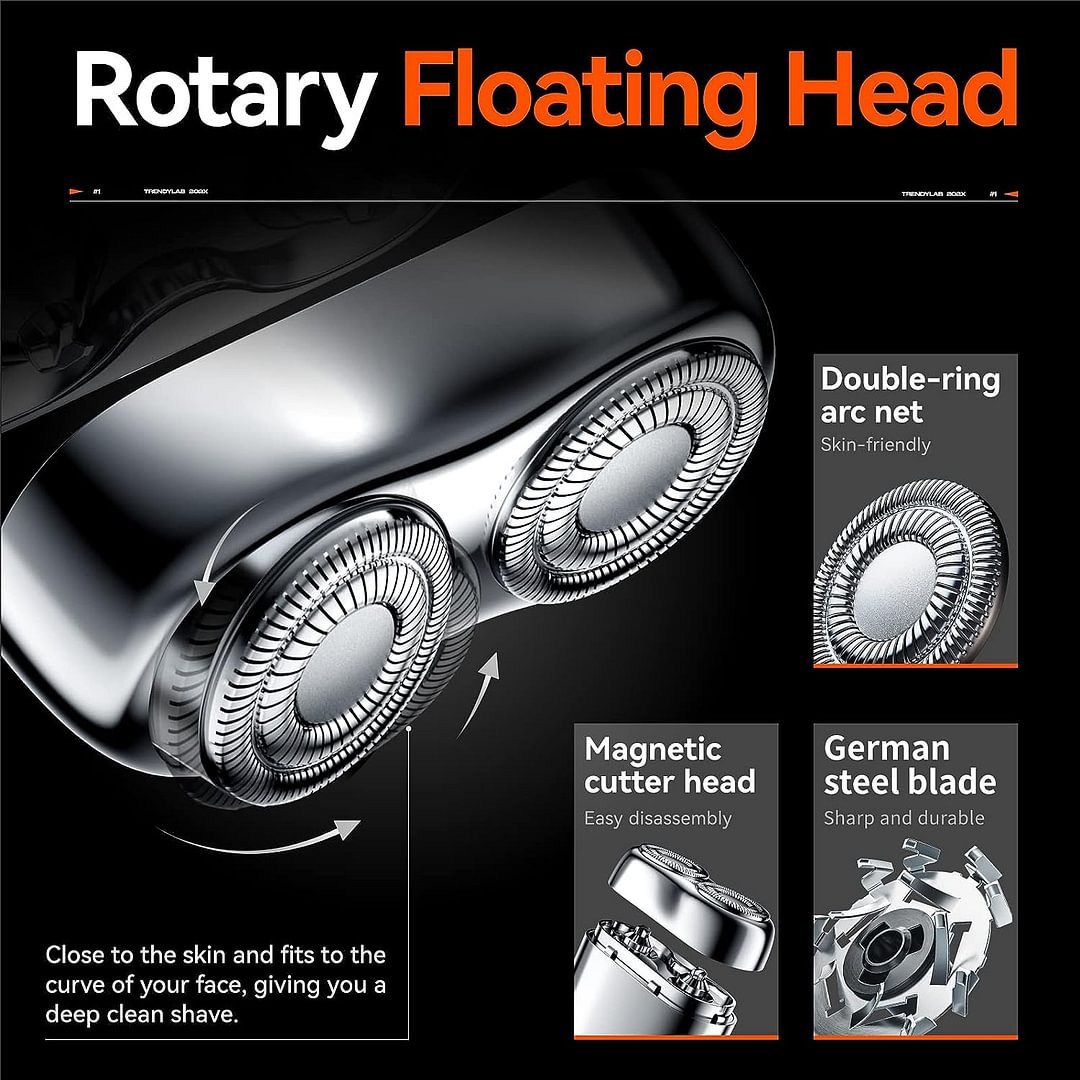 💕💕Mini USB Rechargeable Electric Shaver, Waterproof and Compact for Men, Ideal for Home, Car and Travel