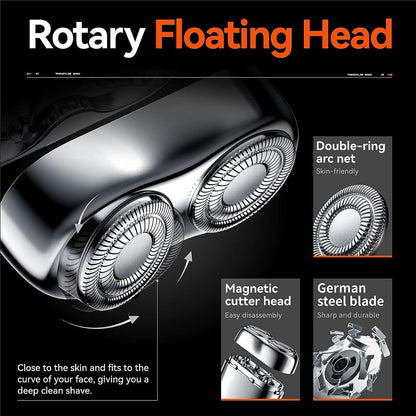 💕💕Mini USB Rechargeable Electric Shaver, Waterproof and Compact for Men, Ideal for Home, Car and Travel