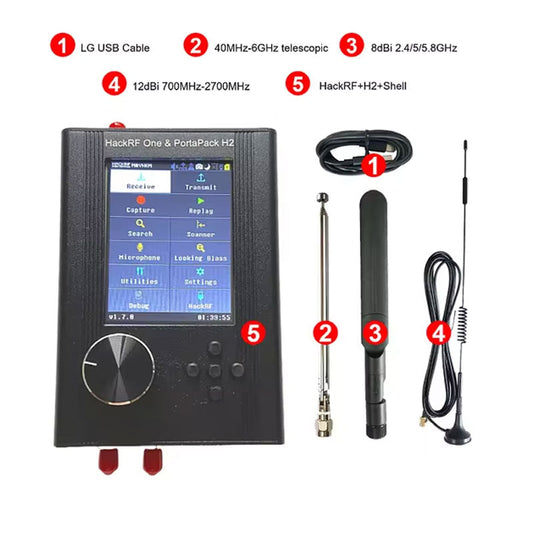 HackRF One R10 SDR med Portapack H2 & Mayhem 2.0.1 Firmware