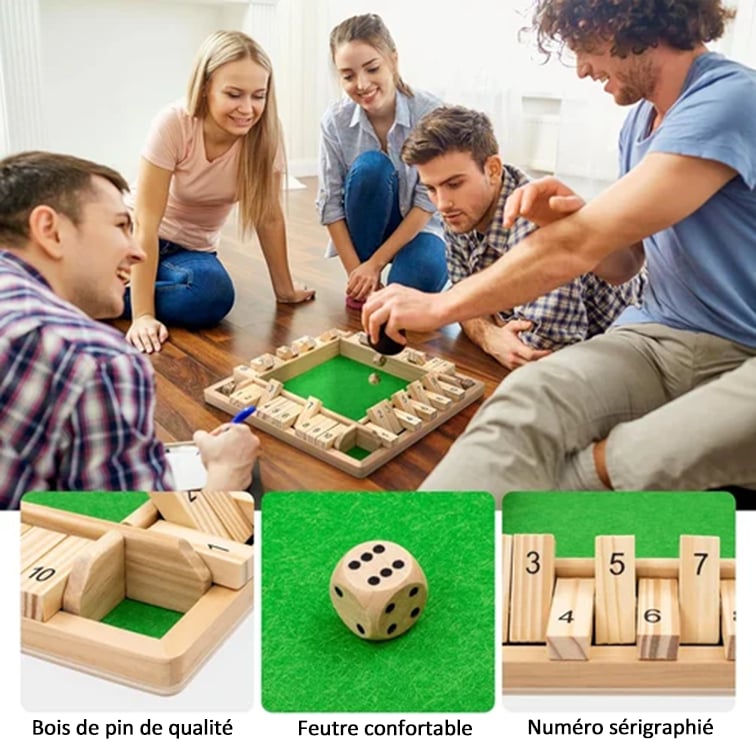🔥FUN FAMILY GAMES - Shut The Box Board Game