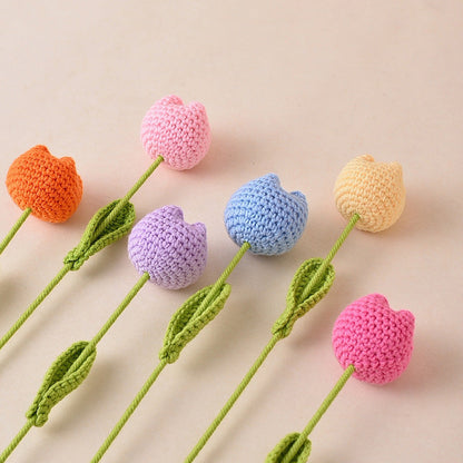 Handmade Crochet Roses & Tulips Flowers