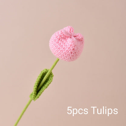 Handmade Crochet Roses & Tulips Flowers