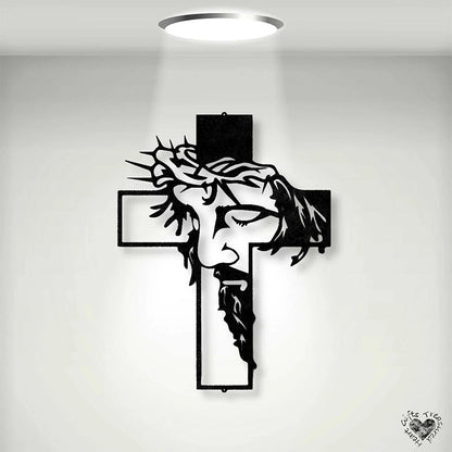ON SALE🔥Jesus Cross Metal Sign Christ Wall Decor